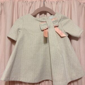 Tahari Infant Dress with Pink and Cream bow. Only worn once.
